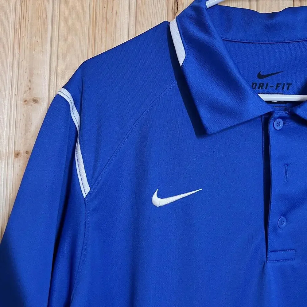Nike Dri Fit Polo Shirt Wake Forest Baseball Team Blue 658085-494 Mens Sz L - Picture 3 of 9